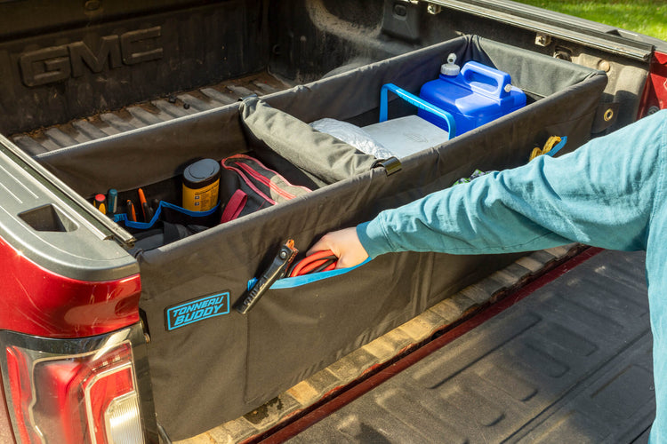 Storganize your stuff with a Tonneau Buddy Truck Bed storganizer!